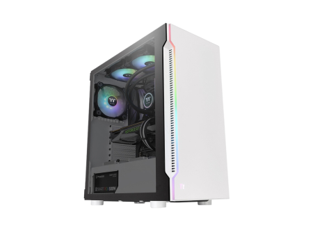 Thermaltake H200 SNOW TG RGB Mid Tower ATX Case CA-1M3-00M6WN-00 (w  1 x 120mm BLK Fan) Online Sale