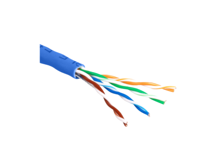 PowerLogic Cat6 Indoor 100m UTP Lan Cable Copper Clad 24AWG .45 CCA Blue Online Sale