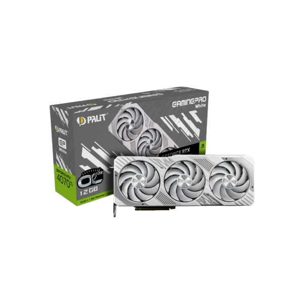 Palit RTX 4070 TI Gaming Pro White OC 12G Graphics Card NED407TV19K9-1043W Online Sale