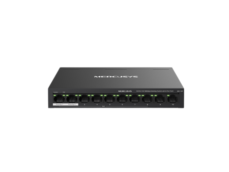 Mercusys MS110P 10-Port 10 100Mbps Desktop Switch with 8-Port PoE+ Fashion