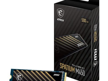 MSI Spatium M450 500GB PCIE NVME M.2 3D NAND Flash Solid State Drive Sale