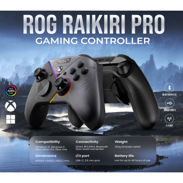 Asus ROG Raikiri Pro Wireless Black Gaming Controller 90GC00W0 Sale