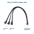 PWM TO 3 WAY 3pin   4pin Power Fan Splitter Cable Discount