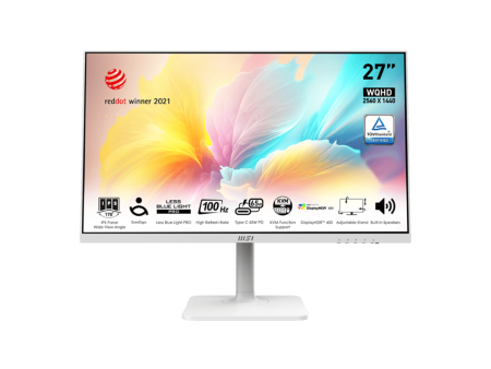 MSI Modern MD272QXPW 27  IPS 100Hz 2560x1440 4ms Monitor Online now