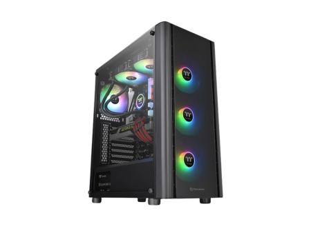 Thermaltake V250 TG ARGB BLACK Mid Tower ATX Case CA-1Q5-00M1WN-00 (w  3 x 120mm ARGB BLK + 1 x 120mm BLK Fan) Online now