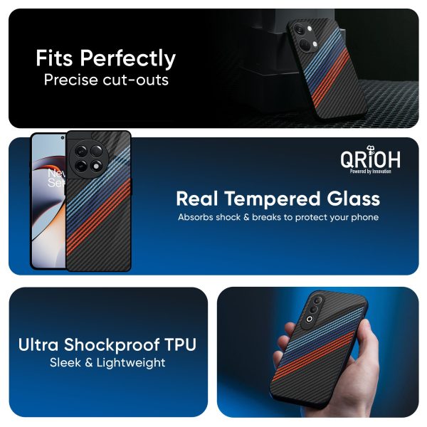 Carbon Inspired Glass Case for OnePlus 11R 5G Hot on Sale