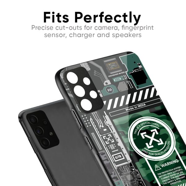 Green Camo Circuit Glass Case for Vivo V27 Pro 5G Hot on Sale