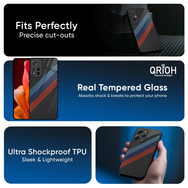 Carbon Inspired Glass Case for Mi 11X on Sale