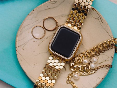 Gold Honeycomb Apple Watch Strap For Sale