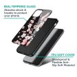 Black Cherry Blossom Glass Case for OnePlus Nord CE Online Sale