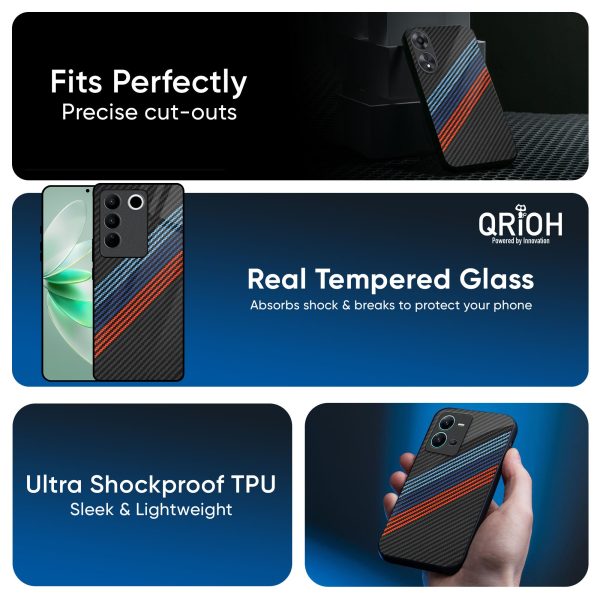 Carbon Inspired Glass Case for Vivo V17 Pro on Sale