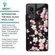 Black Cherry Blossom Glass Case for Vivo X60 PRO For Cheap