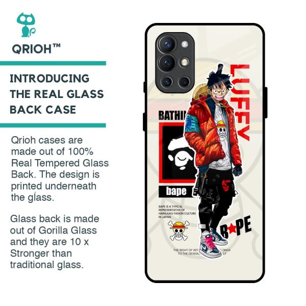 Bape Luffy Glass Case for OnePlus 9R For Sale