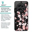 Black Cherry Blossom Glass Case for Realme 12 5G Online now