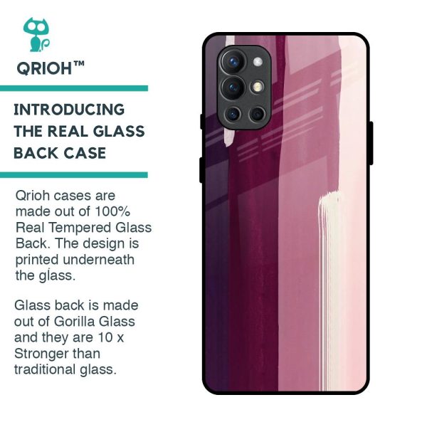 Brush Stroke Art Glass Case for OnePlus 9R Fashion