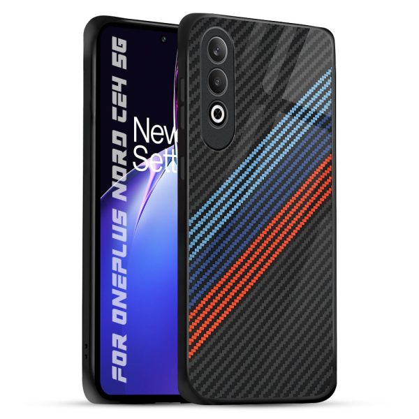 Carbon Inspired Glass Case for OnePlus Nord CE4 5G Online Hot Sale