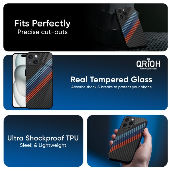 Carbon Inspired Glass Case for iPhone XR Cheap