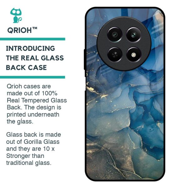 Blue Cool Marble Glass Case for Realme 12 5G Sale