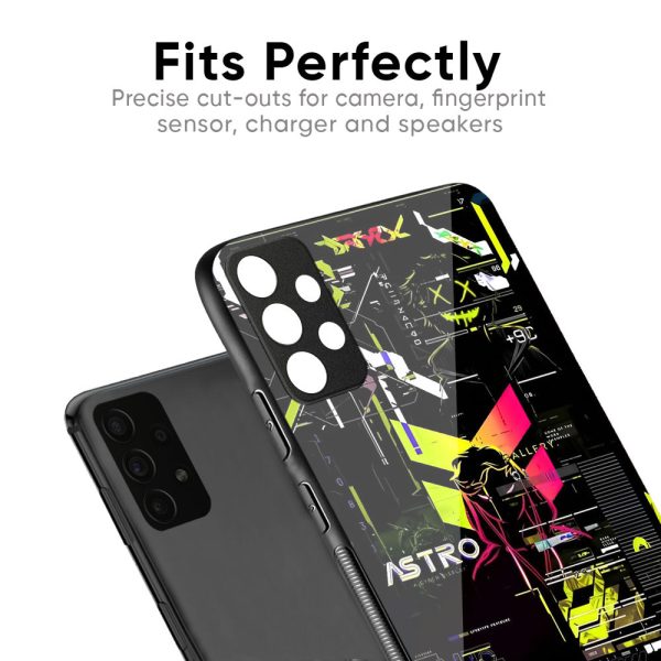 Astro Glitch Glass Case for OnePlus 9R Hot on Sale