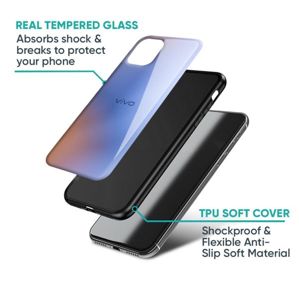 Blue Aura Glass Case for Vivo X60 PRO Online now