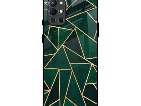 Abstract Green Glass Case For OnePlus 9R Sale