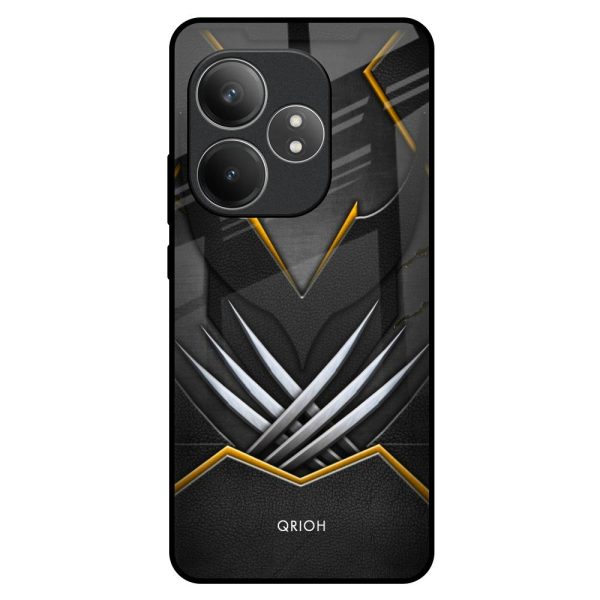 Black Warrior Glass Case for Realme GT 6 5G Fashion