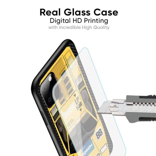 Yellow Racing Car Glass Case for Xiaomi Redmi Note 7 Pro Discount