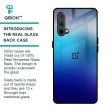 Blue Rhombus Pattern Glass Case for OnePlus Nord CE on Sale