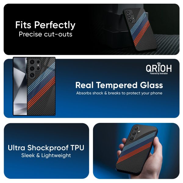 Carbon Inspired Glass Case for Samsung Galaxy M40 on Sale