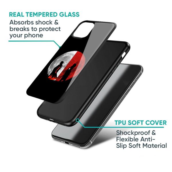 Anime Red Moon Glass Case for OnePlus 9R Fashion