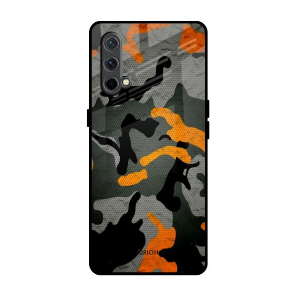 Camouflage Orange Glass Case For OnePlus Nord CE Discount