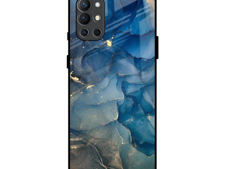 Blue Cool Marble Glass Case for OnePlus 9R Supply