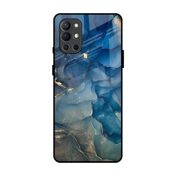 Blue Cool Marble Glass Case for OnePlus 9R Supply