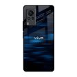 Blue Rough Abstract Glass Case for Vivo X60 PRO on Sale