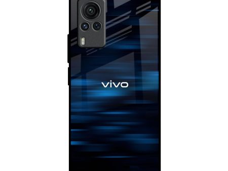 Blue Rough Abstract Glass Case for Vivo X60 PRO on Sale