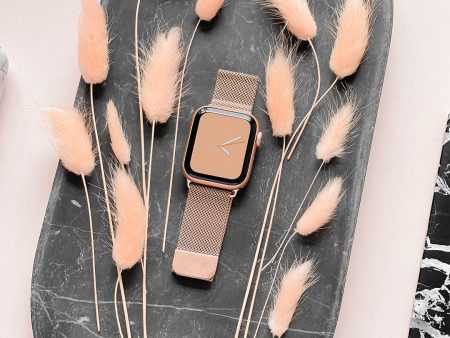 Rose Gold Magnetic Milanese Loop Apple Watch Band For Cheap