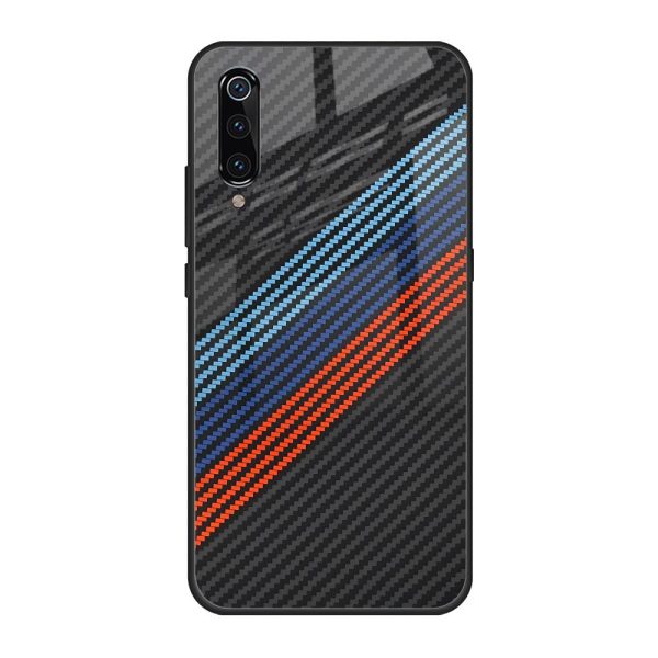 Carbon Inspired Glass Case for Xiaomi Mi A3 Fashion