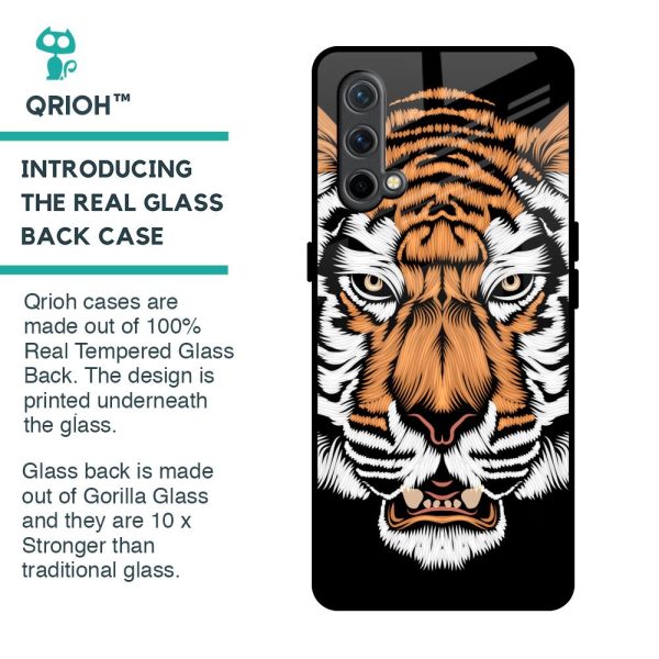 Angry Tiger Glass Case For OnePlus Nord CE Hot on Sale