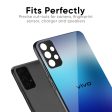 Blue Rhombus Pattern Glass Case for Vivo X60 PRO Online Hot Sale