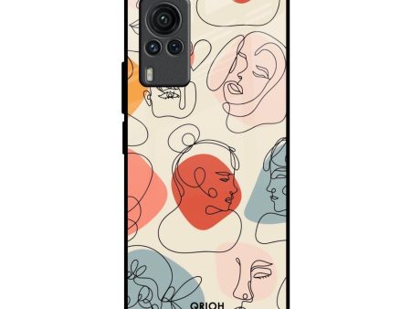 Abstract Faces Glass Case for Vivo X60 PRO Cheap