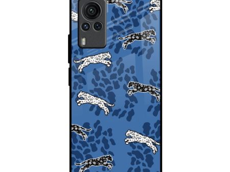 Blue Cheetah Glass Case for Vivo X60 PRO For Cheap