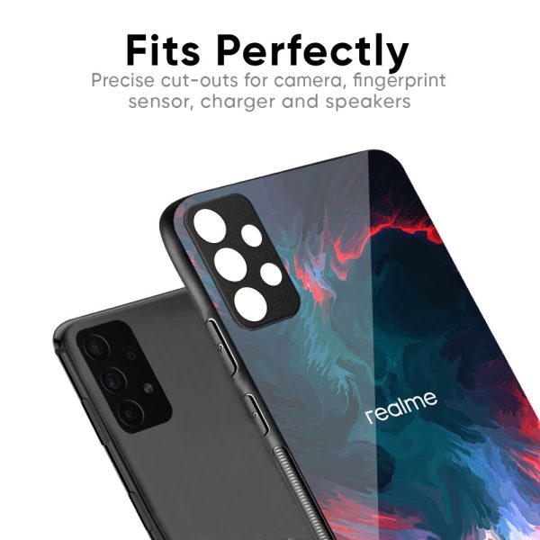 Brush Art Glass Case For Realme 12 5G Online Sale