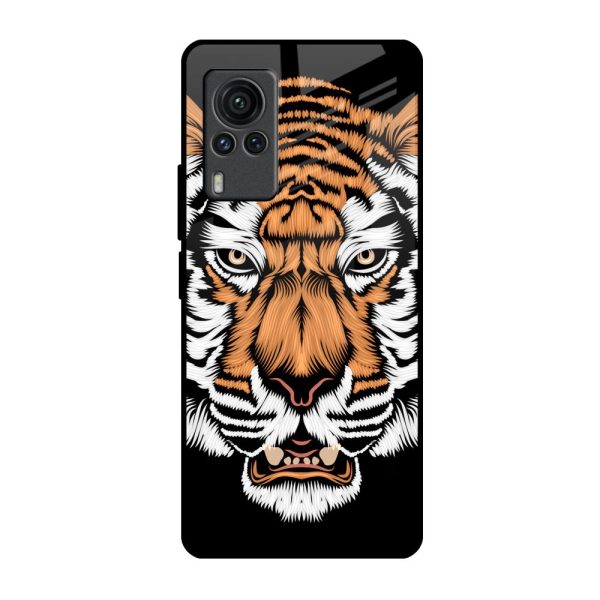 Angry Tiger Glass Case For Vivo X60 PRO Online now