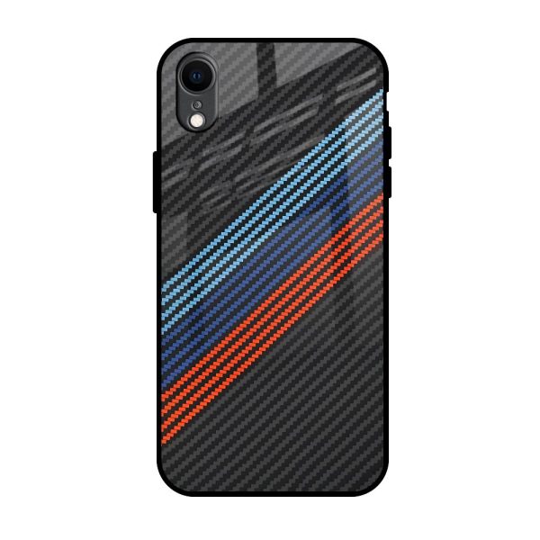 Carbon Inspired Glass Case for iPhone XR Cheap