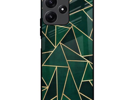 Abstract Green Glass Case For Redmi 12 5G For Sale