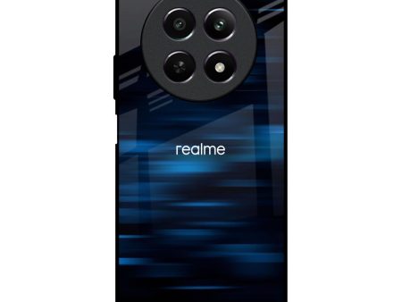 Blue Rough Abstract Glass Case for Realme 12 5G Online now