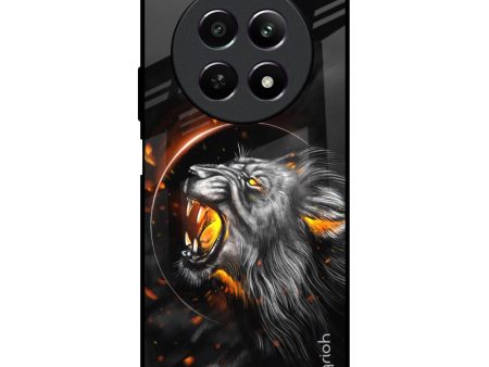 Aggressive Lion Glass Case for Realme 12 5G Hot on Sale