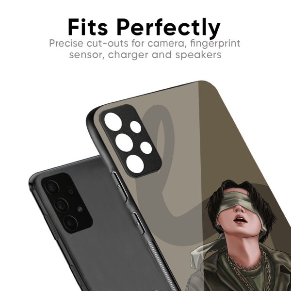 Blind Fold Glass Case for OnePlus 9R Hot on Sale