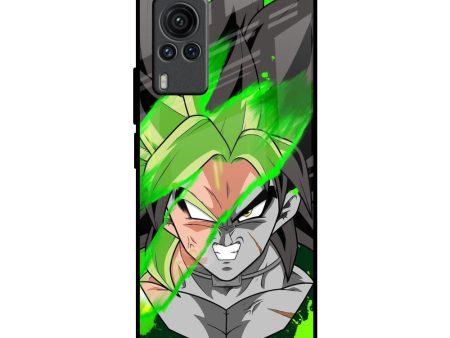 Anime Green Splash Glass Case for Vivo X60 PRO Sale