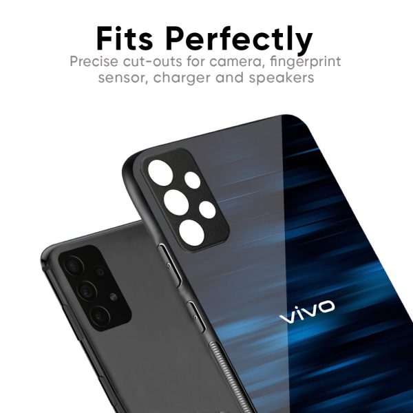 Blue Rough Abstract Glass Case for Vivo X60 PRO on Sale